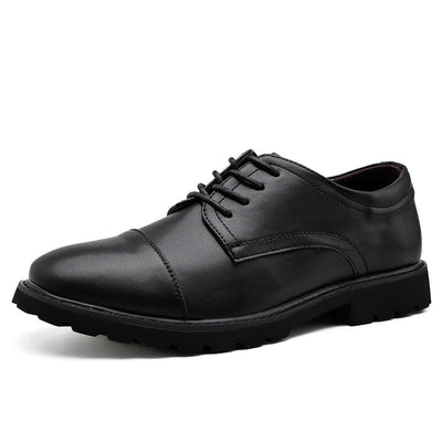 Men’s Derby Shoes – Leather – Cap Toe – Formal Fit – Rubber Sole – Business Dress