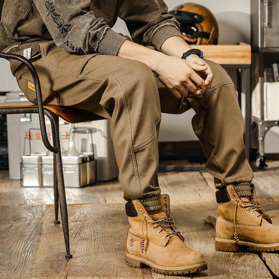 Men’s Cargo Pants – Relaxed Fit – Durable Cotton – Utility Pockets – Drawstring Cuff