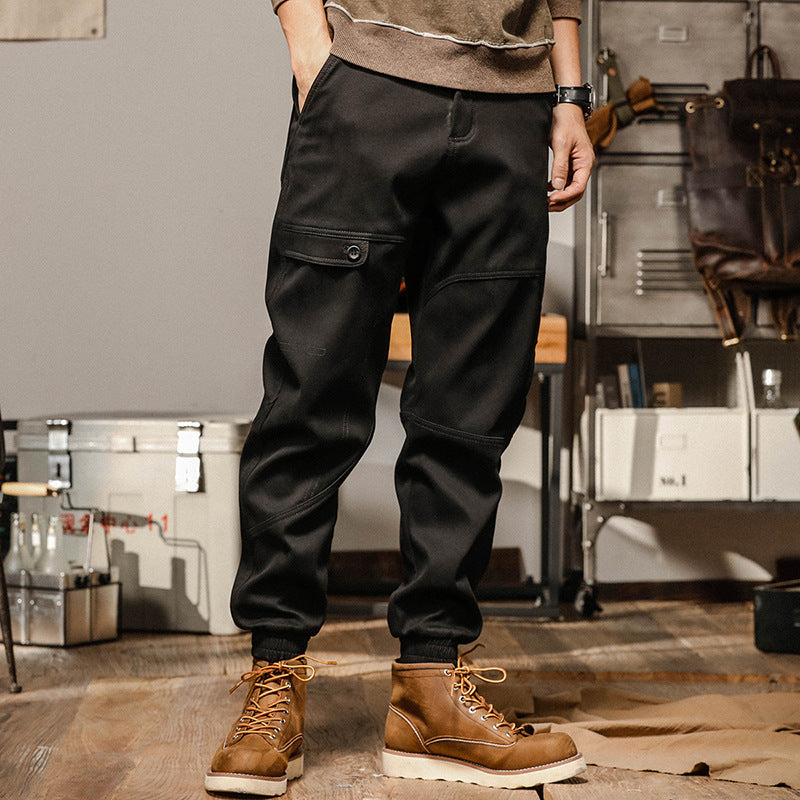 Men’s Cargo Pants – Relaxed Fit – Durable Cotton – Utility Pockets – Drawstring Cuff